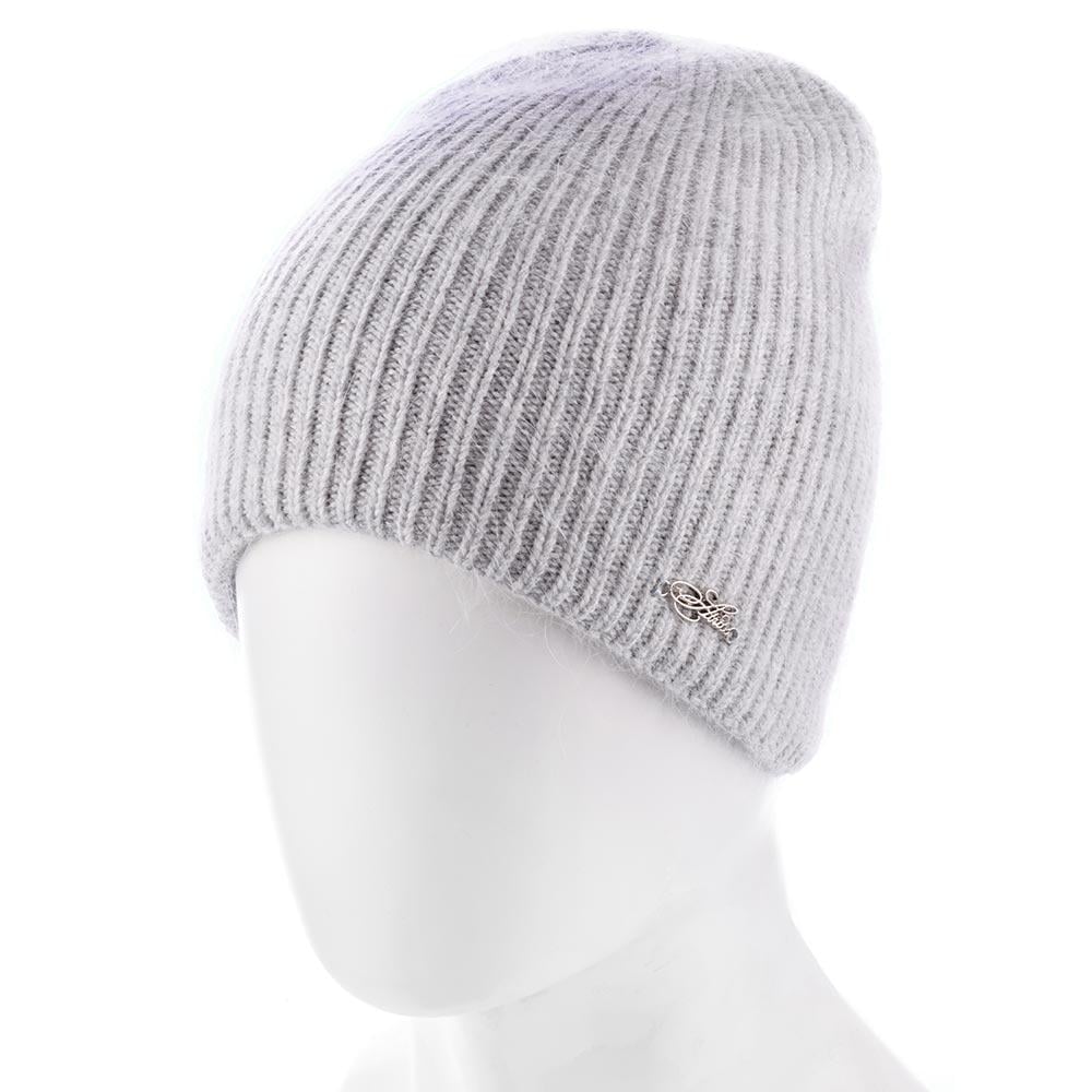 Шапка Atrics WH845 ангоры двойная без отворота Пепельный