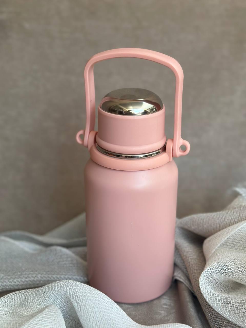 Термос TS Kitchen Large HP157P с винтовой крышкой и ручкой 900 мл Розовый (20066776)