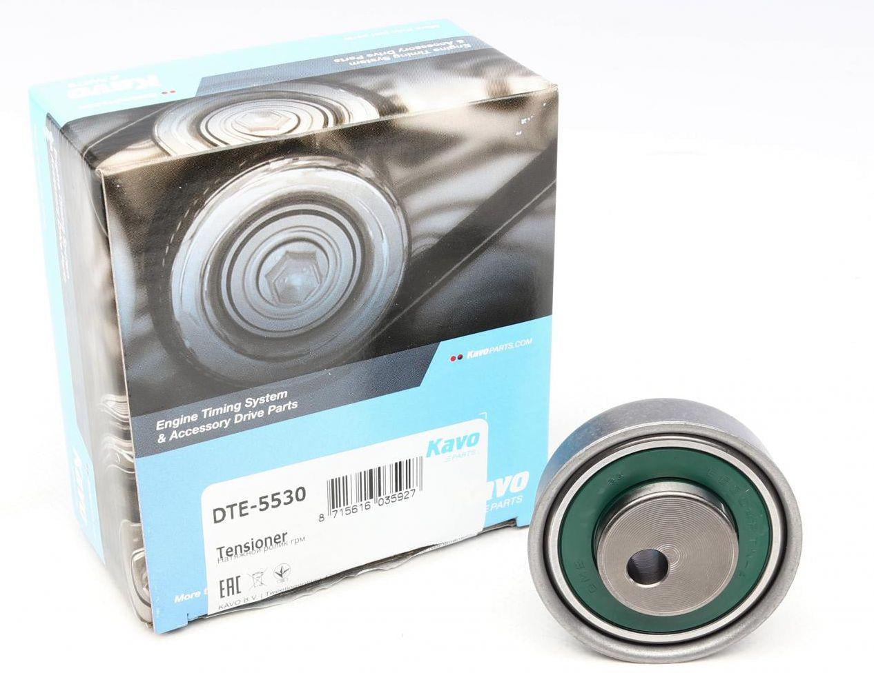 Ролик ГРМ KAVO PARTS DTE-5530 Hyundai Santa FE/Sonata/Kia Sorento/Mitsubishi Galant 2.0/2.4 87-07 натяжной 55х18 мм