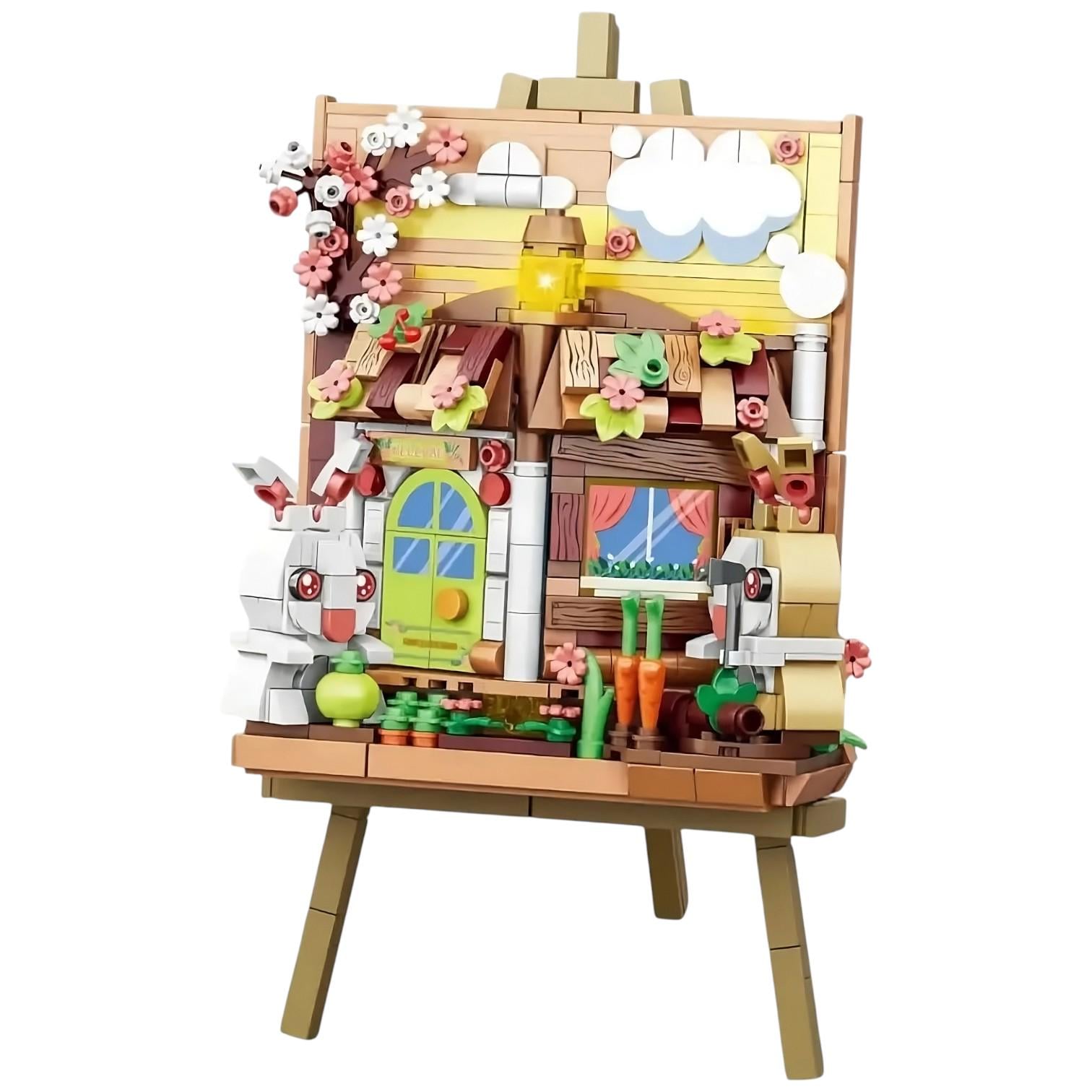 Конструктор детский Пейзаж 9154 с мольбертами и подсветкой (29093444)