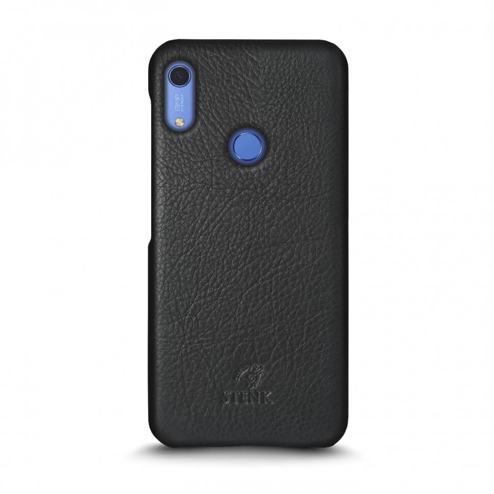 Кожаная накладка Stenk Cover для HuaWei Y6s Черная (69298)