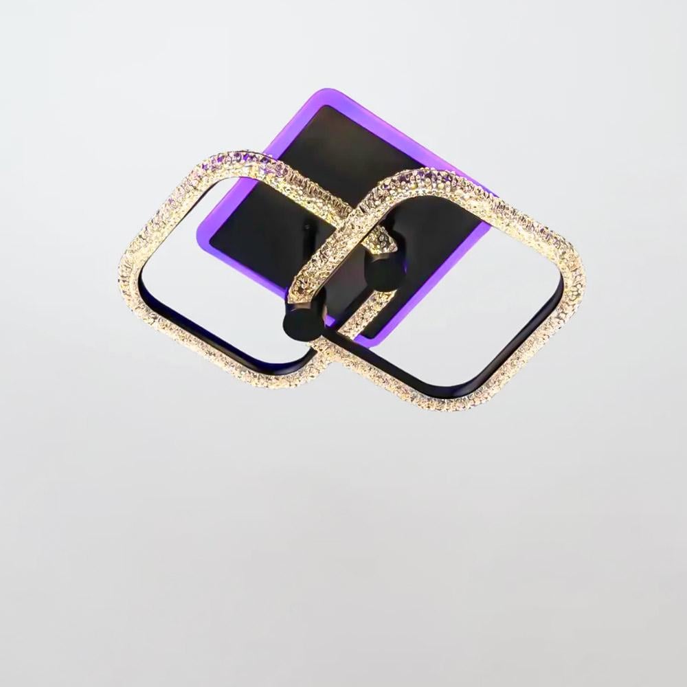 Люстра потолочная светодиодная Light House SC-19287/2C BK PK/BU/PL 44W/12W 280х280х150 мм Черный