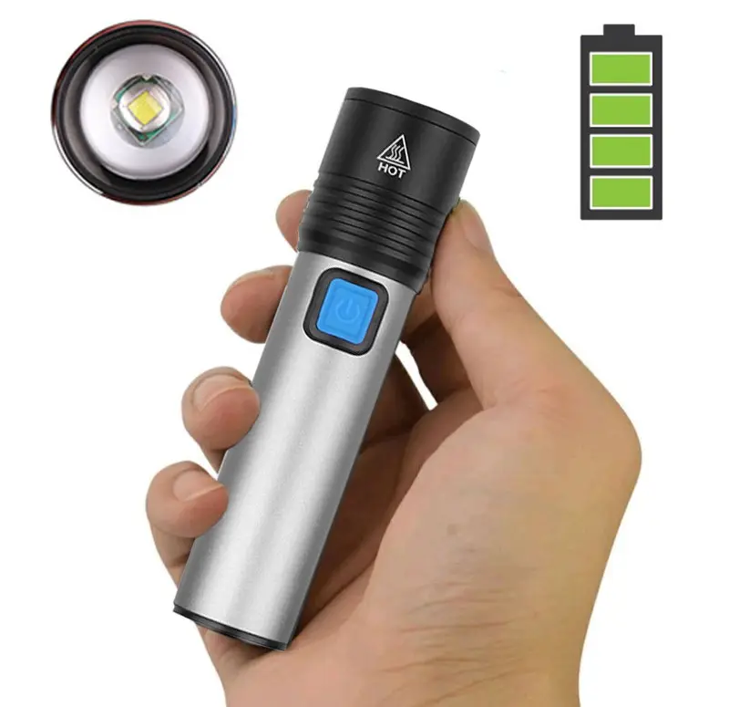 Фонарик карманный аккумуляторный светодиодный USB (BL K31) - фото 2 Фонарик карманный аккумуляторный светодиодный USB (BL K31) - фото 2