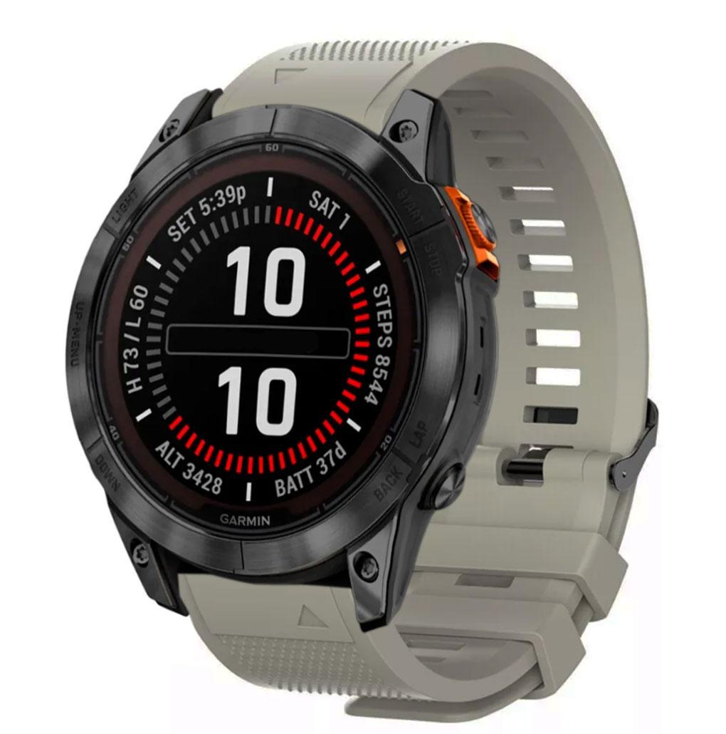 Ремешок силиконовый Primo для часов Garmin Fenix 7x/Fenix7xPro/Fenix 8 51 мм Grey (2609114212) - фото 3