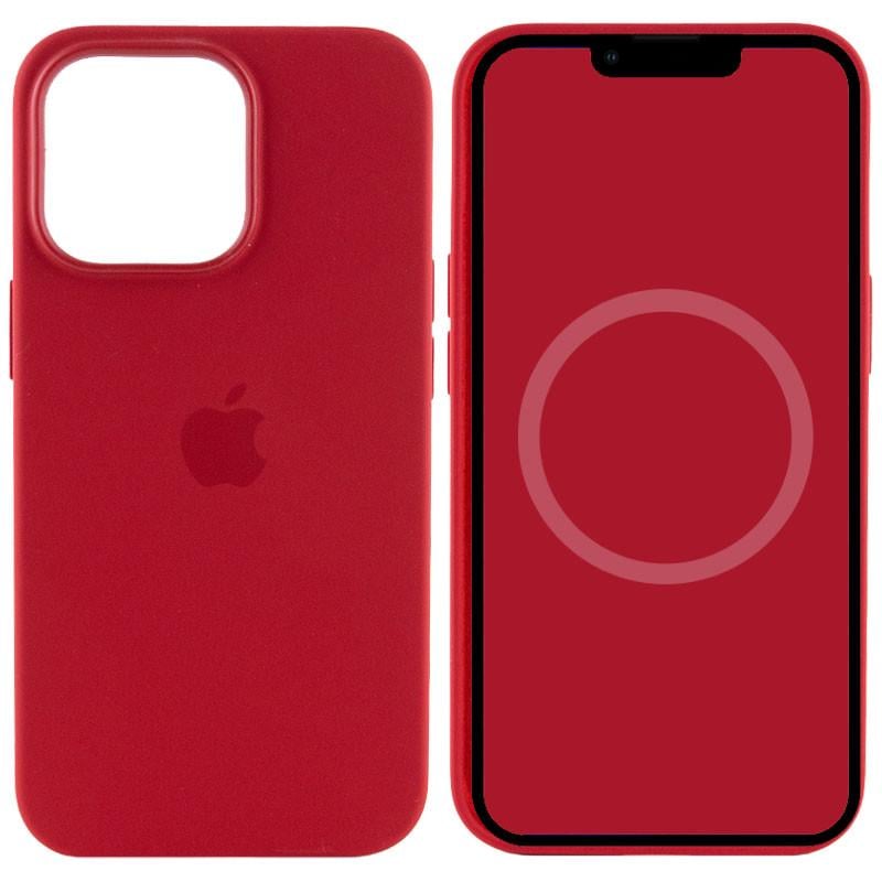 Противоударный чехол Silicone case AAA full with Magsafe and Animation для Apple iPhone 13 Pro Max 6.7" Красный/Red