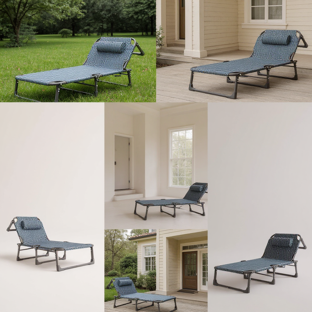 Шезлонг садовый WCG FB-S02 600D Oxford с подушкой Черный (FB-S02 1) - фото 9 Шезлонг садовый WCG FB-S02 600D Oxford с подушкой Черный (FB-S02 1) - фото 9