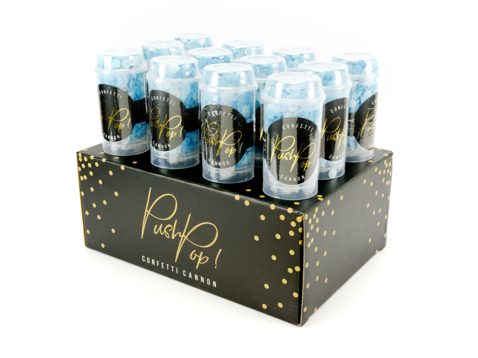 Хлопавка Partydeco Пуш Попс Блакитний (29003037) - фото 2