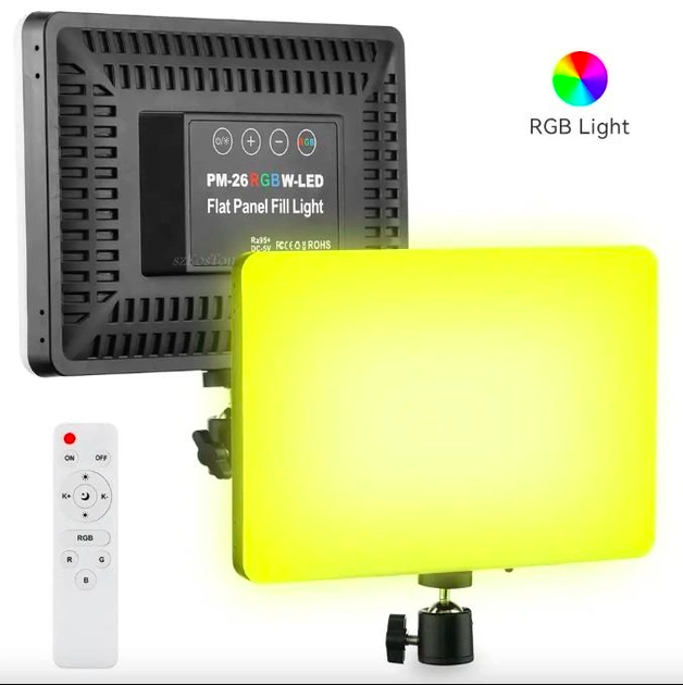 Видеосвет RGB LED PM-26 для фото и видео со штативом Разноцветный - фото 2