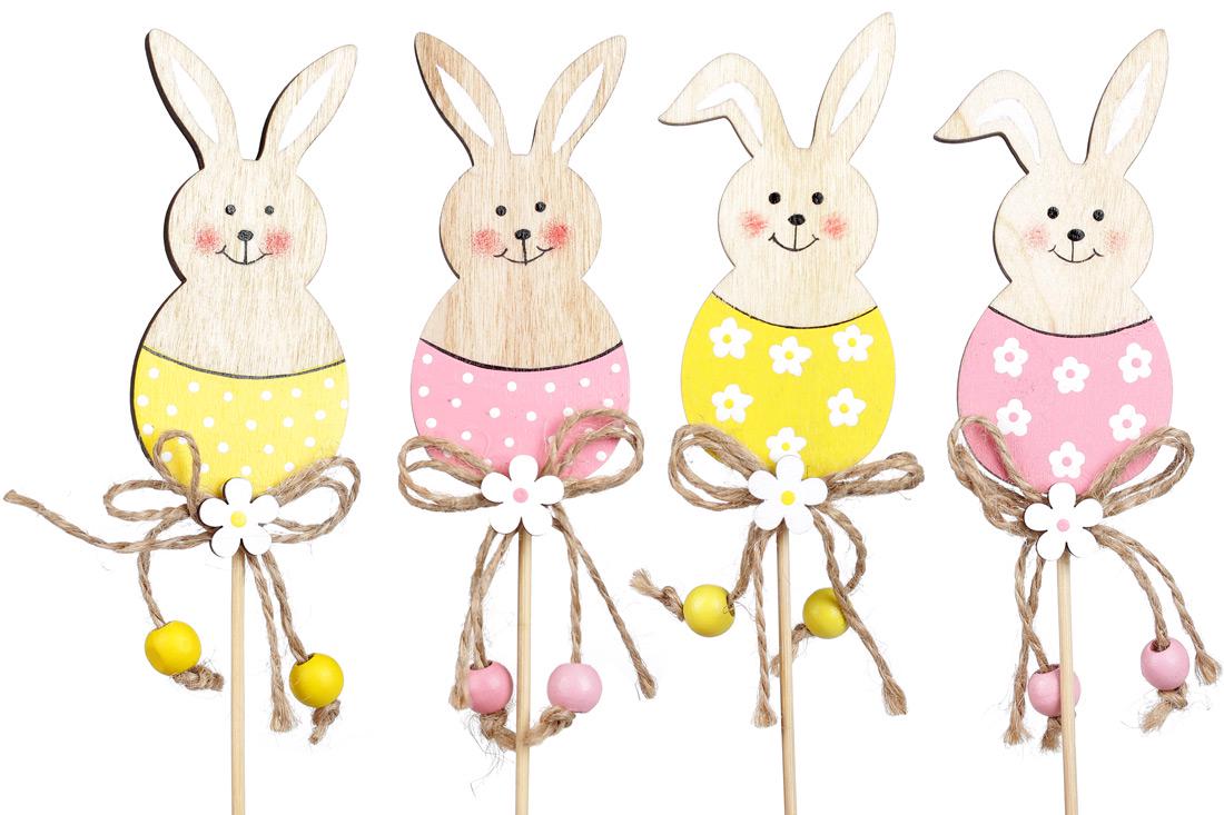 Декорация пасхальная на пике BonaDi Зайчик 12 шт. (781-958)