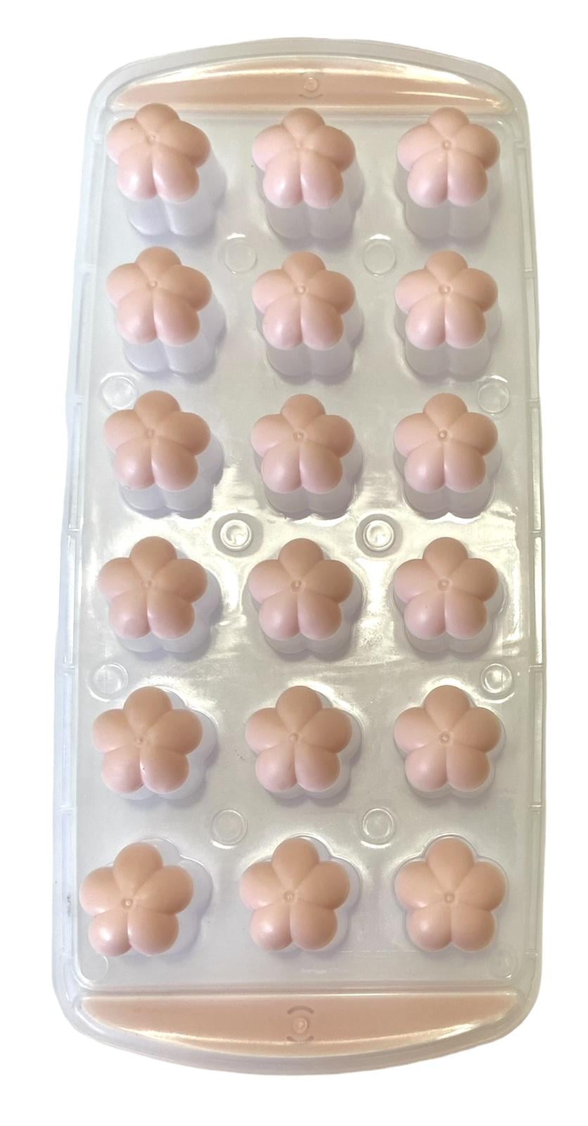 Форма для льда Douba прямоугольная с силиконовым дном Розовый