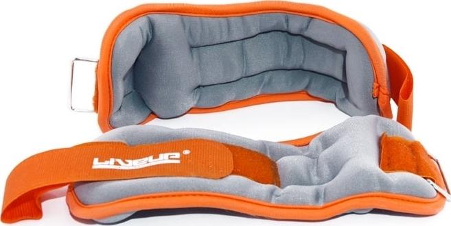 Утяжелители для лодыжки/запястья LiveUp WRIST/ANKLE WEIGHT 2 шт. 0,5 кг Оранжево-серый (LS3049-05)