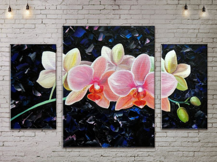 Картина модульная ArtStar Орхидея ADFL0051 120х180 см 3 части