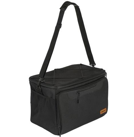 Термосумка туристична водонепроникна зі знімним ременем для їжі/напоїв 30 л Чорний Термосумка туристична водонепроникна зі знімним ременем для їжі/напоїв 30 л Чорний