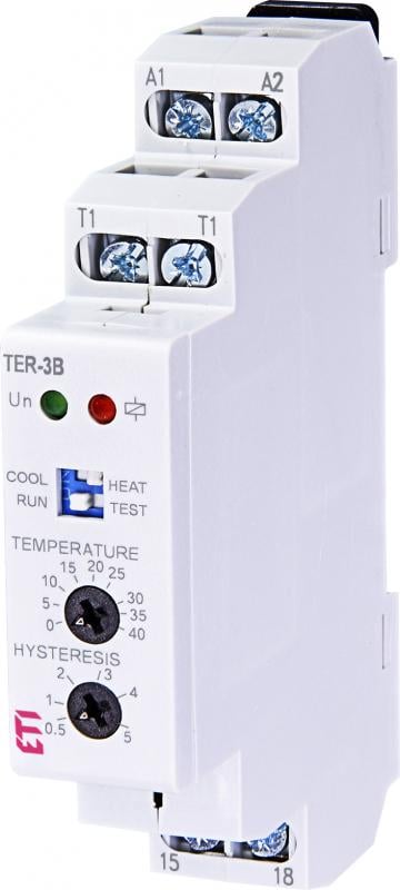 Реле контроля температуры ETI TER-3В 16А 240В от 0 до +40°C (2471813)