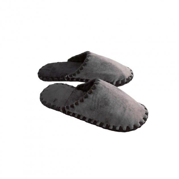 Тапки домашние мужские Family однотонные закрытые р. 44/45 Графитовый (353322)