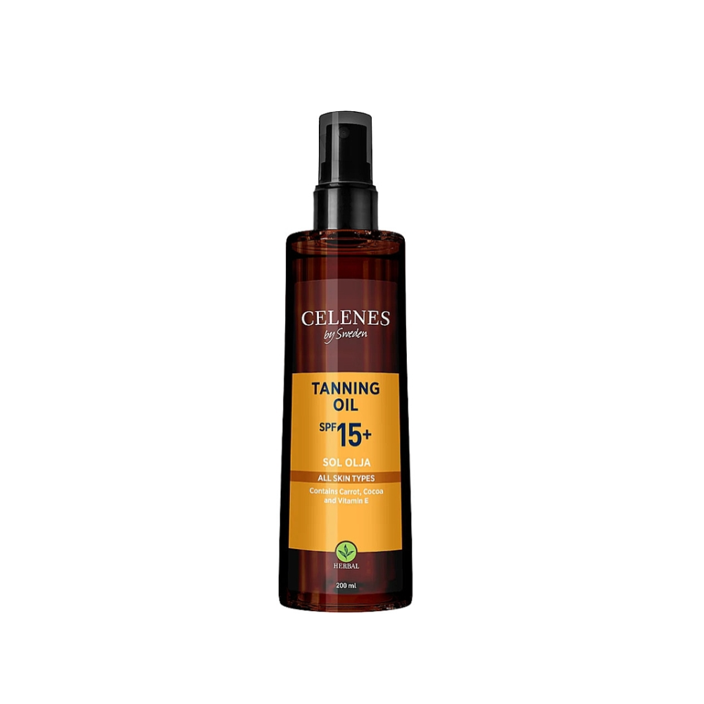 Олія для засмаги CELENES Herbal Tanning Oil SPF15 200 мл