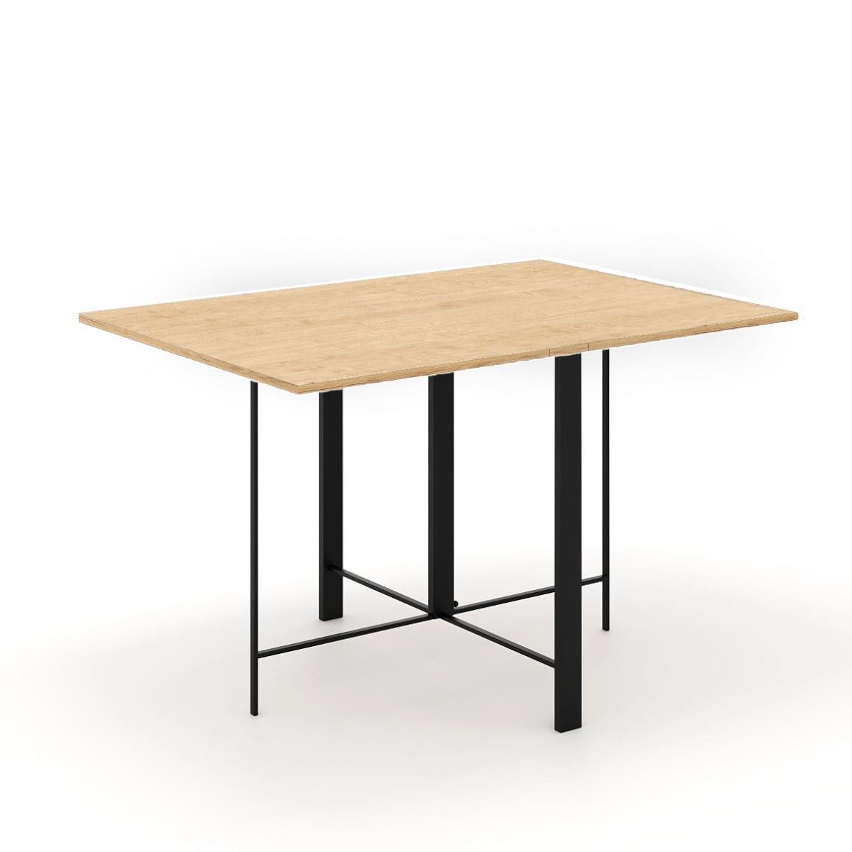 Обідній стіл-трансформер Voody 1300x900x756 мм Клен/Чорні ніжки (GATB26250000030) - фото 1 Обідній стіл-трансформер Voody 1300x900x756 мм Клен/Чорні ніжки (GATB26250000030) - фото 1