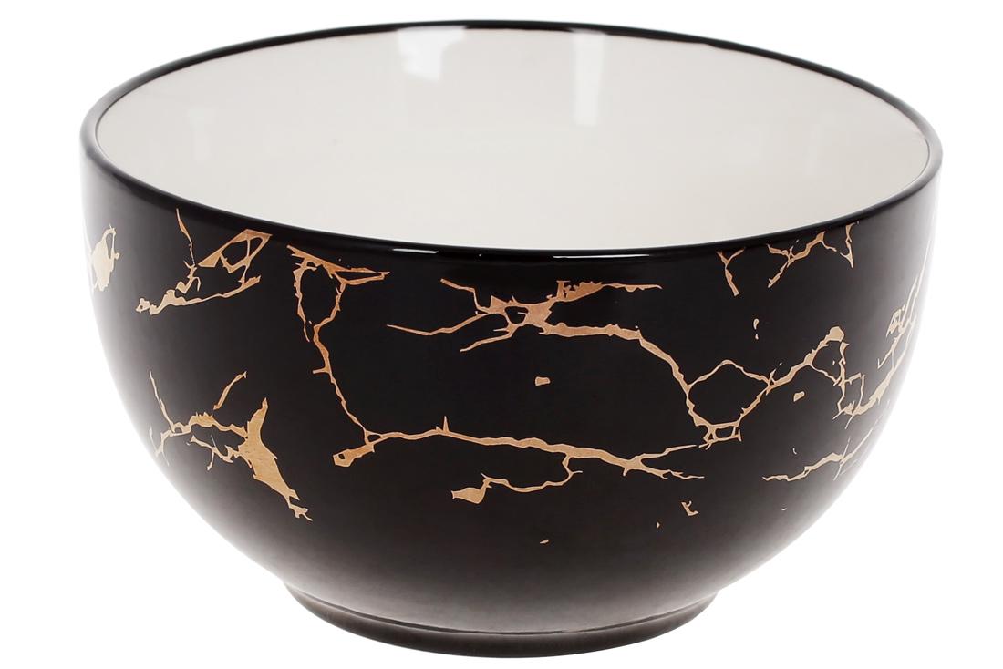 Пиала фарфоровая BonaDi Black Marble 700 мл 6 шт. (905-242)