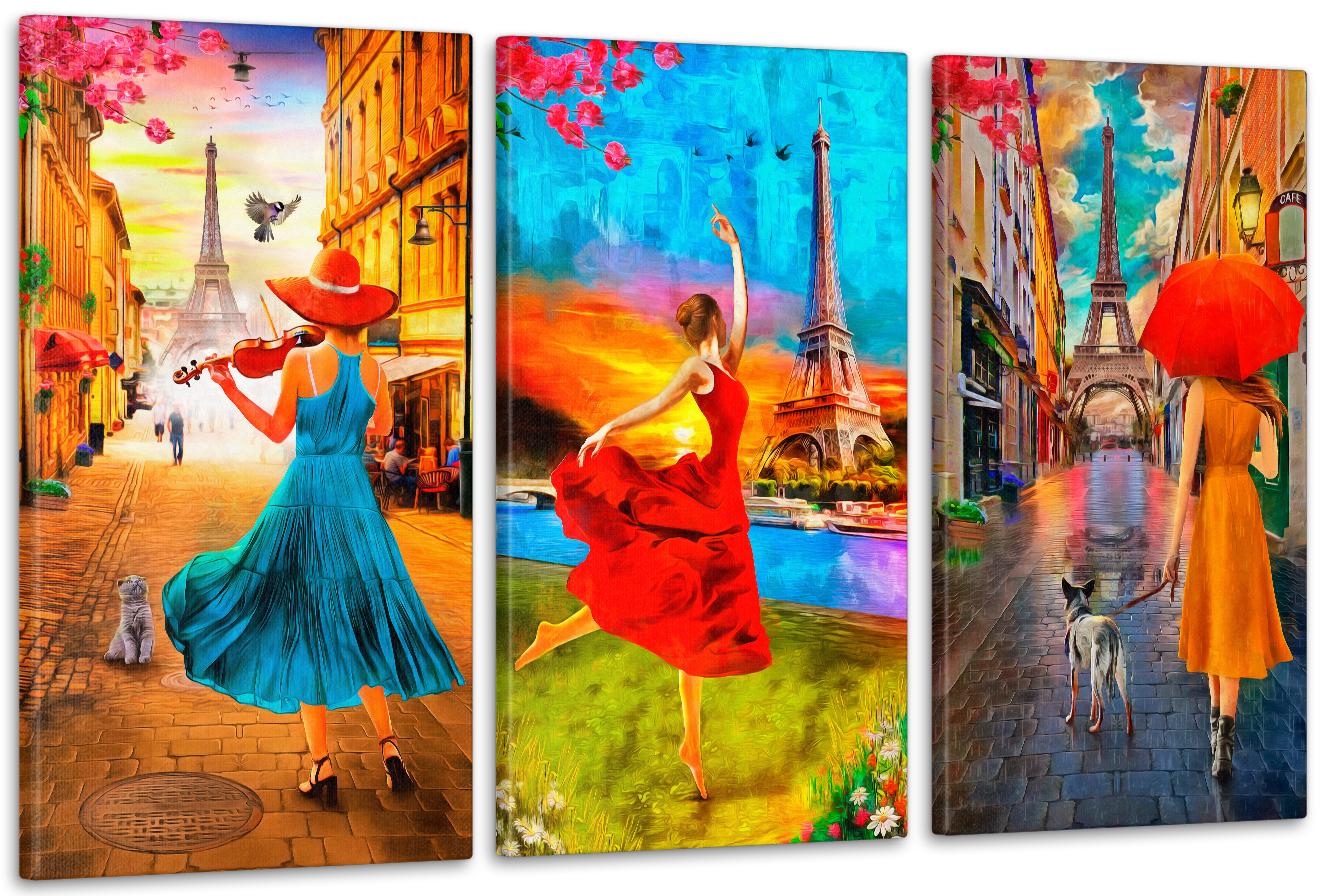 Картина модульная в гостиную/спальню Девочки 53х100 см (ART-018_3A)