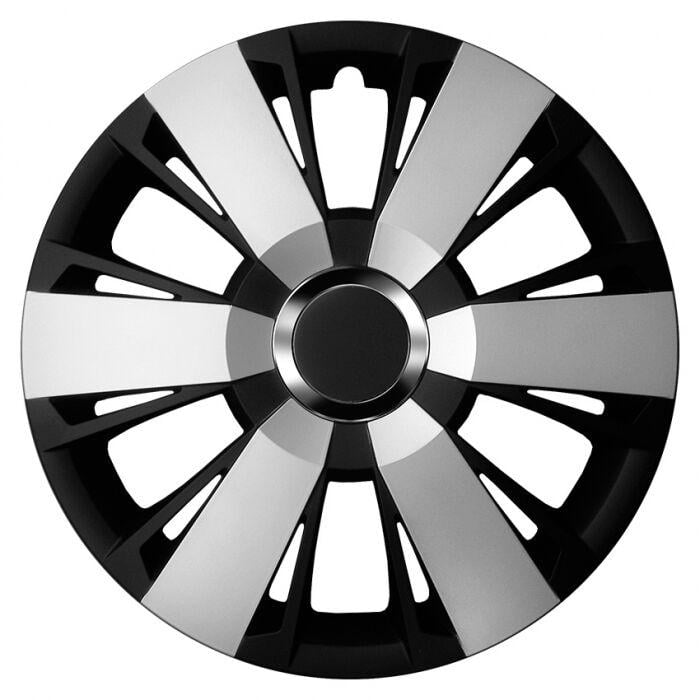 Комплект колпаков универсальных JAWOPLAST Sportivo Duo R14 4 шт. Silver/Black (28449072)