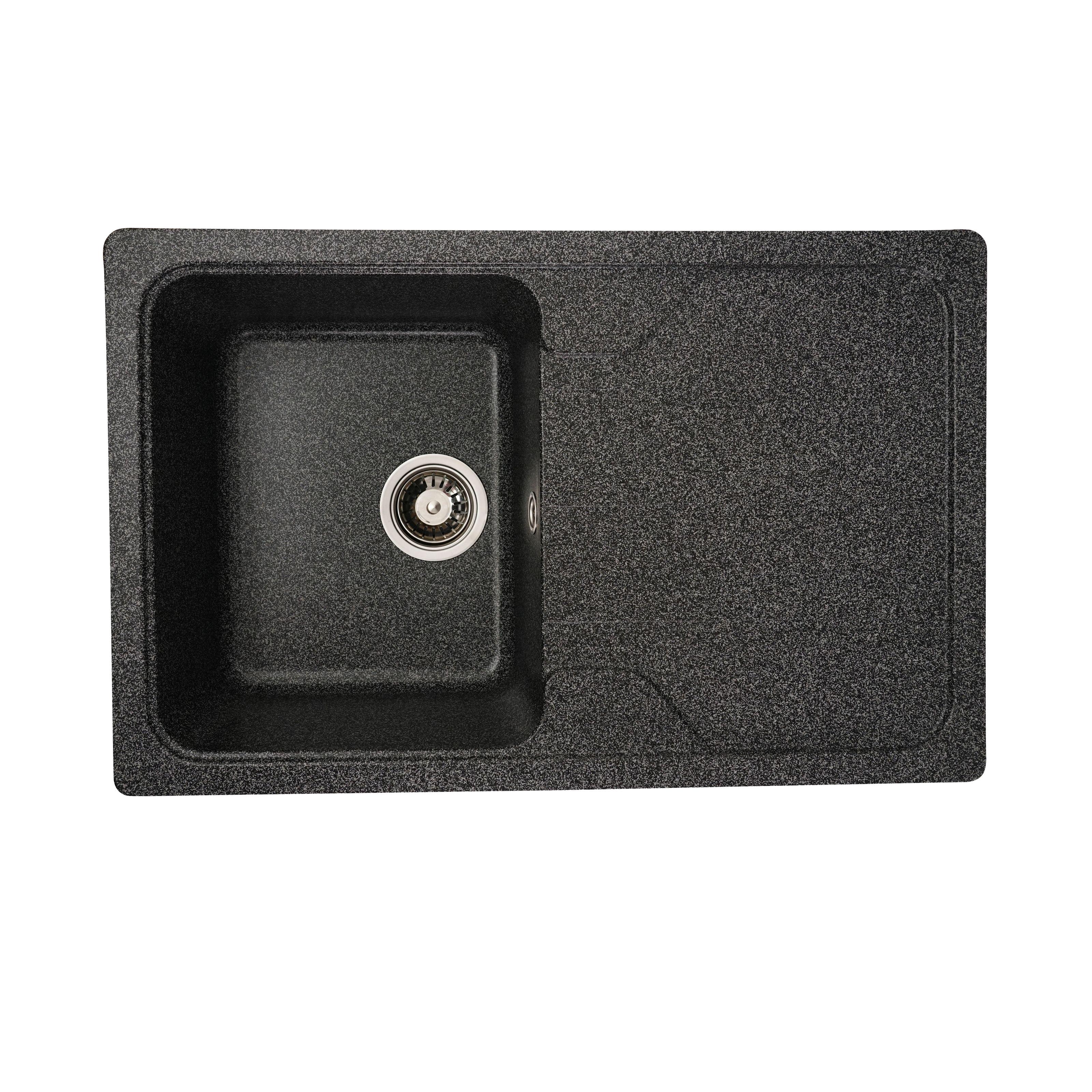 Мойка кухонная Platinum PLS-A25151 прямоугольная гранитная 780x500 мм Графитовый (152152)