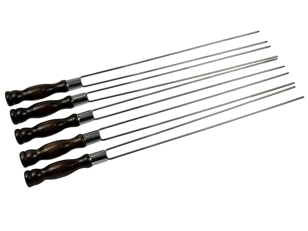 Набор овощных шампуров и грибов Grillmaster с деревянными ручками из нержавеющей стали 5 шт. (10-164-SH-3131)