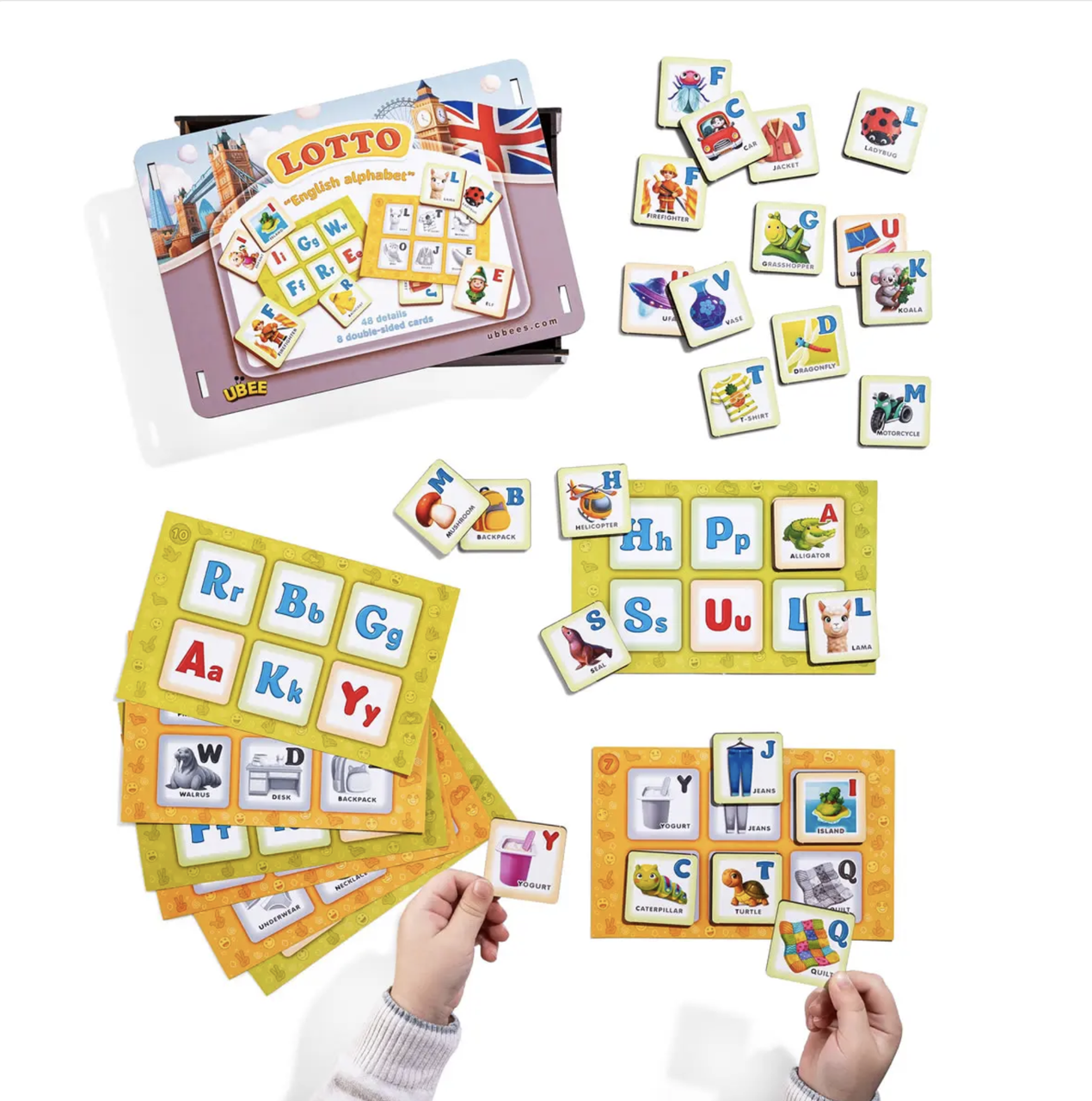 Настольная игра лотто UBumblebees Английская азбука - фото 9 Настольная игра лотто UBumblebees Английская азбука - фото 9