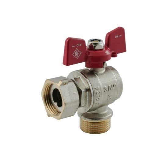 Кран шаровой угловой Nolf Classic NFC.841-08 3/4" с накидной гайкой (NF3159)