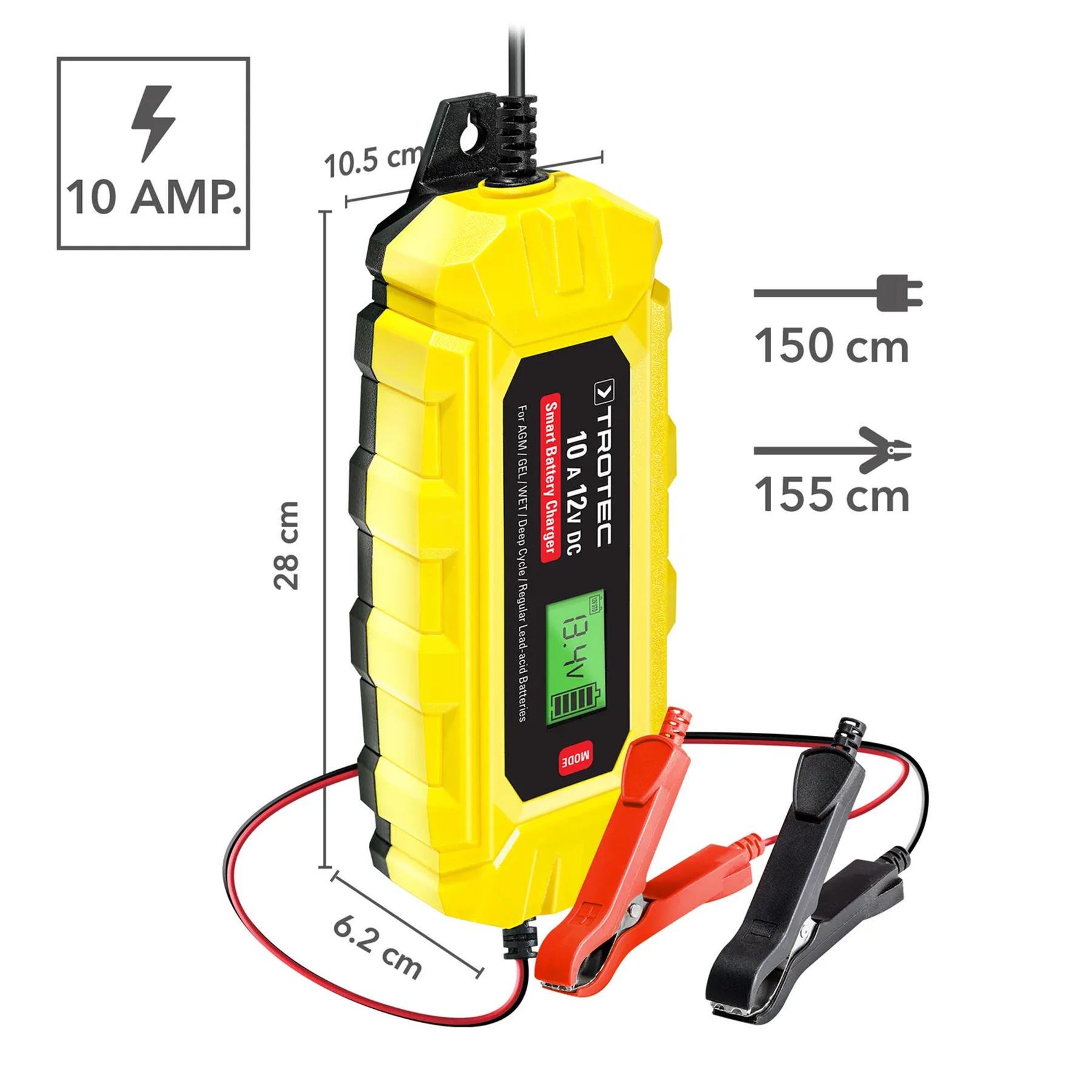 Зарядное устройство для автомобильного аккумулятора Trotec PBCS 10A/12V 4-200Ah (4675000015) - фото 22 Зарядное устройство для автомобильного аккумулятора Trotec PBCS 10A/12V 4-200Ah (4675000015) - фото 22