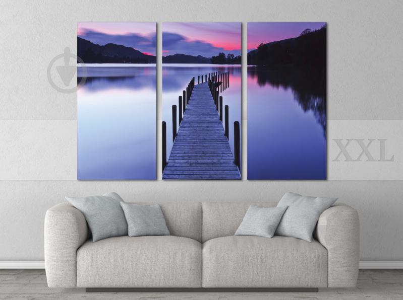 Модульна картина Poster-land Озеро на заході Art-80_XXL