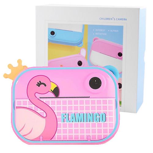 Фотоаппарат детский мгновенной печати YT008 Flamingo с поддержкой microSD card 20 Мп Pink (2290137316) - фото 4