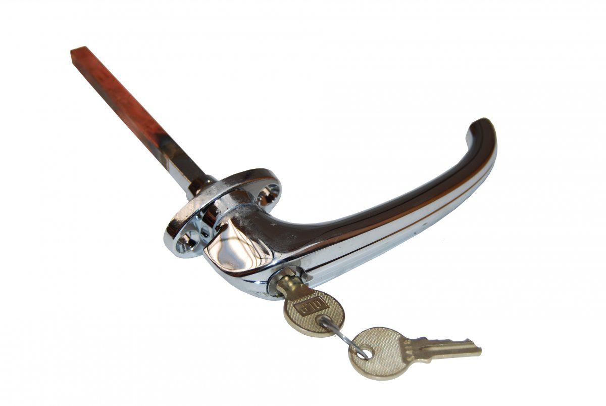 Ручка дверная с цилиндром замка с 2 ключами (9429) - фото 1