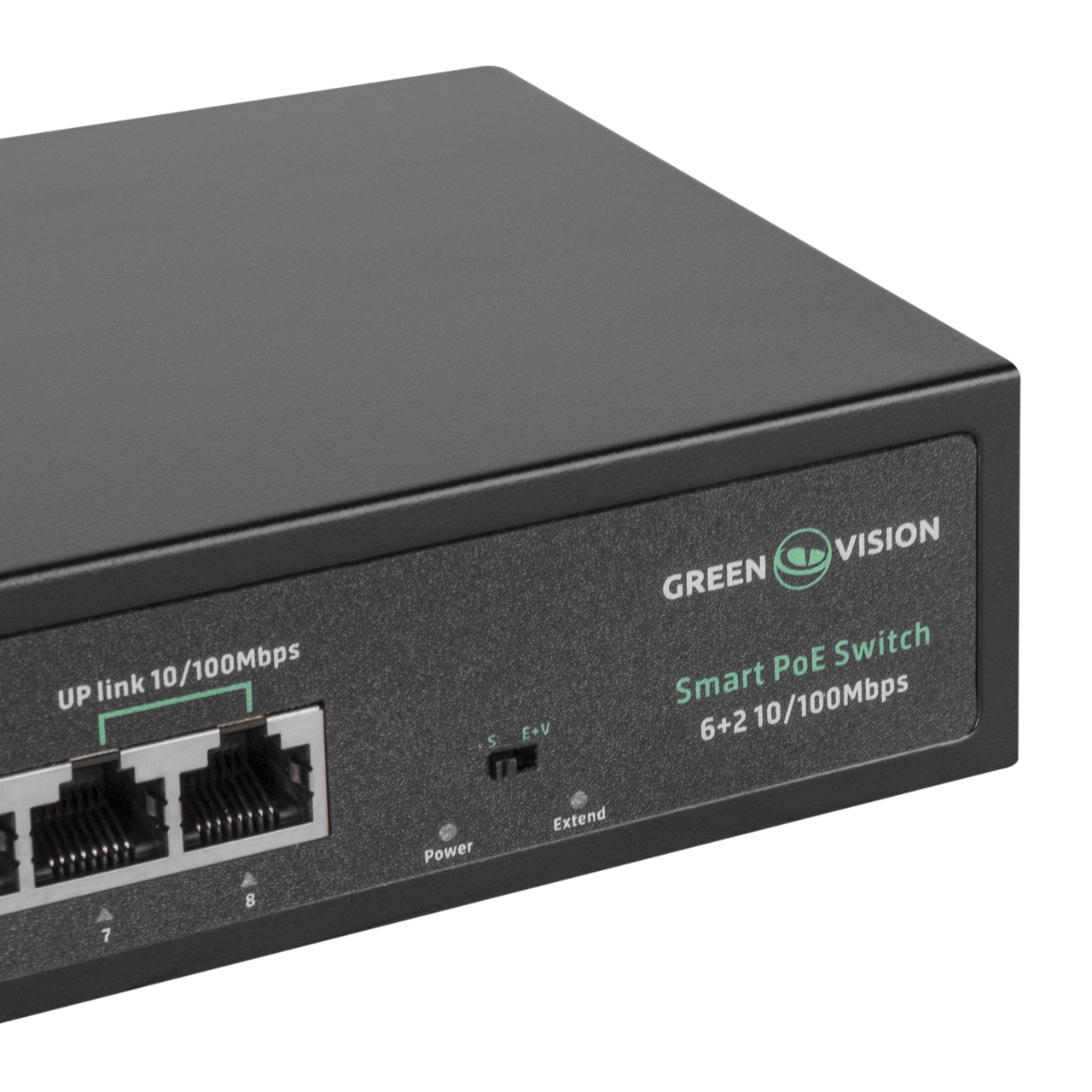 Комутатор мережевий POE GreenVision GV-015-D-06+2P (2352551074) - фото 5 Комутатор мережевий POE GreenVision GV-015-D-06+2P (2352551074) - фото 5