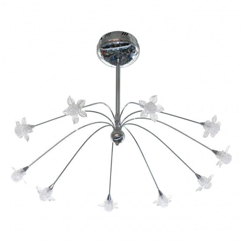 Люстра потолочная паук галогенная лофт Brille 8123/8 Ch 8L для натяжного потолка