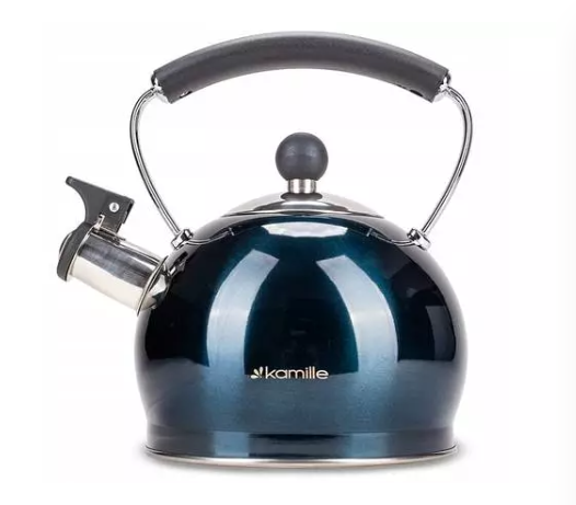 Чайник Kamille из нержавеющей стали со свистком 2 л Синий (0872) Чайник Kamille из нержавеющей стали со свистком 2 л Синий (0872)