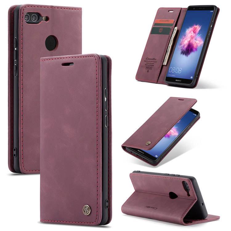 Чехол книжка с магнитом Huawei P Smart CaseMe Wine (30854-42)