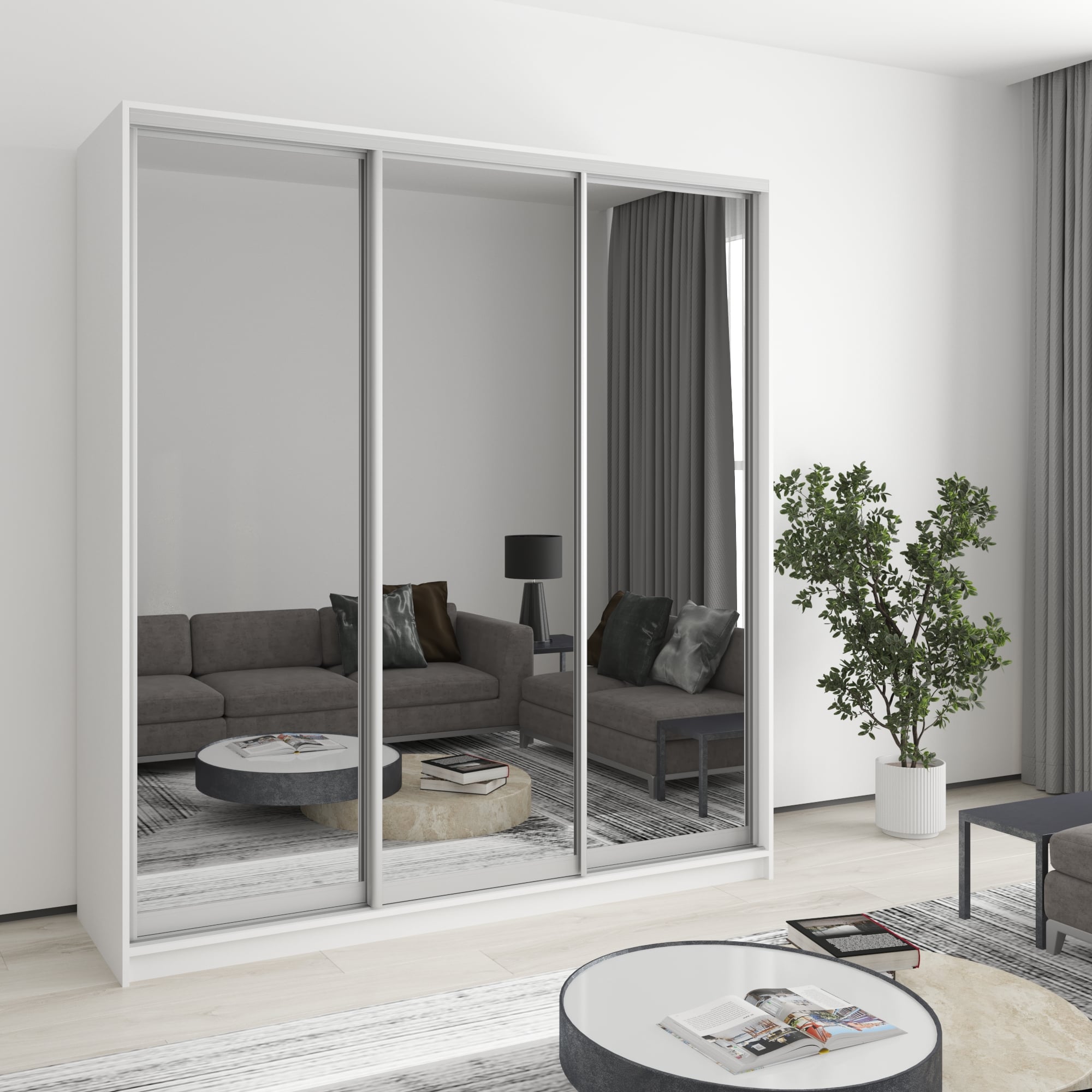 Шкаф-купе трехдверный Mebel Star Стандарт AL MBS-2963 190х45х210 см Аляска белый (1004096) Шкаф-купе трехдверный Mebel Star Стандарт AL MBS-2963 190х45х210 см Аляска белый (1004096)