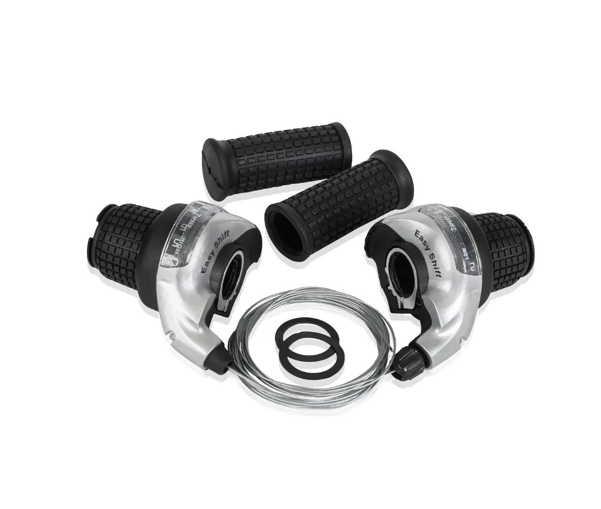 Манетки грипшифт Grip Shift с тросиками 3+7 скоростей пара