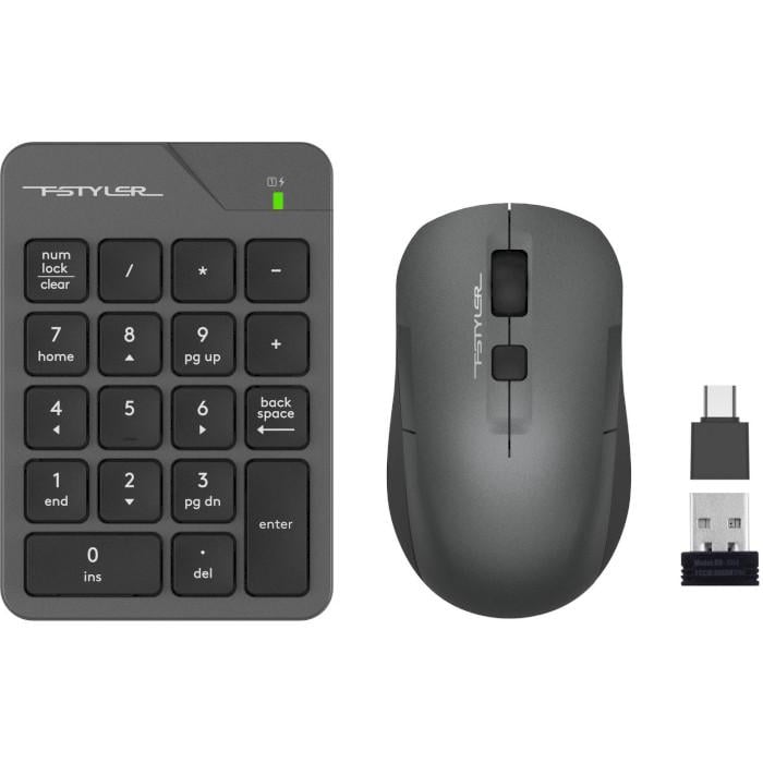 Комплект клавіатура з мишкою A4tech FG1600C Air2 Grey (148772)
