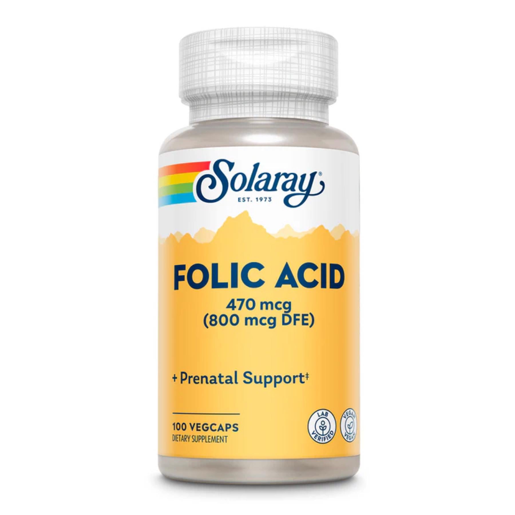 Фолиевая кислота Solaray Folic Acid 1360 мкг 100 кап.