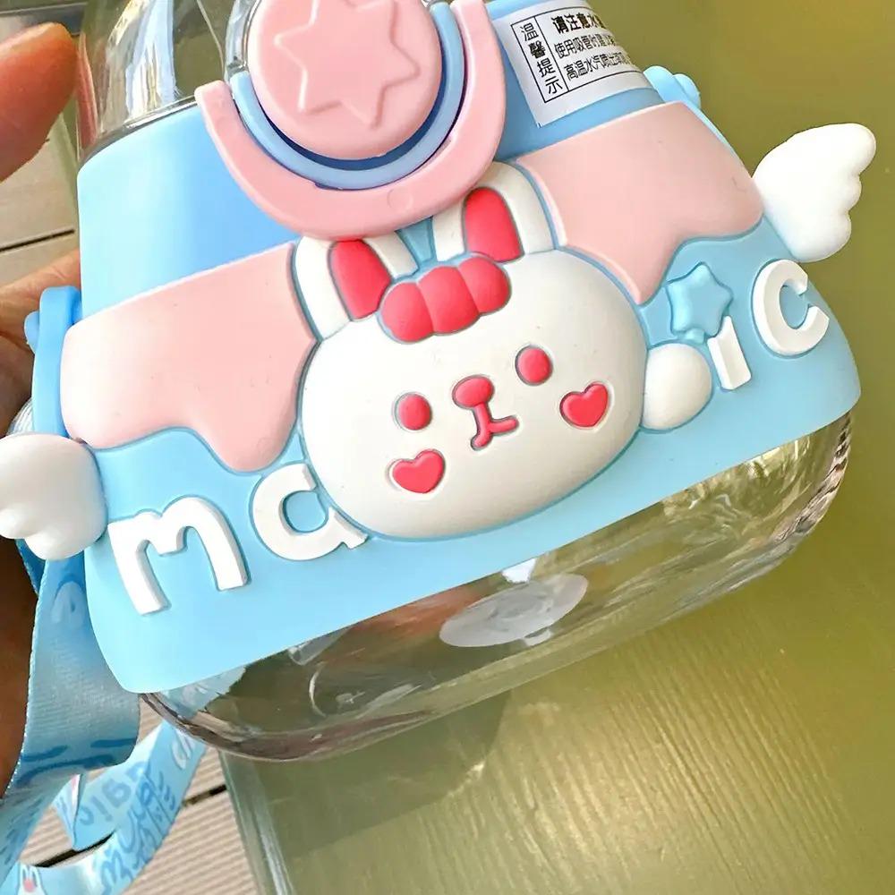 Детская бутылка для воды с силиконовой трубочкой и ремешком POP02313 520 мл Синий - фото 9