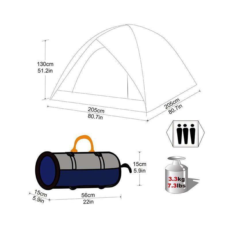 Палатка трехместная KingCamp Family 3 Red (KT3073 Red) - фото 3