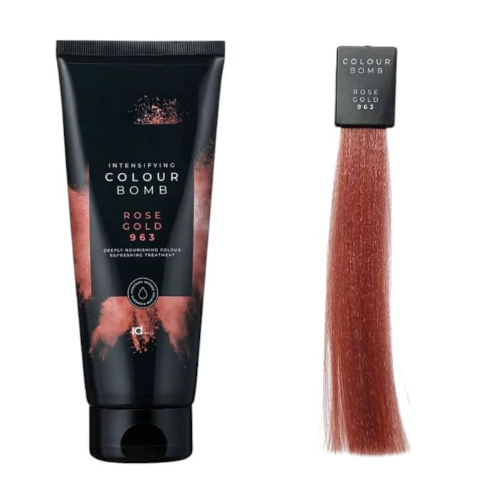 Тонуючий бальзам для волосся IdHair Colour Bomb 963 Rose Gold 200 мл (23345298)