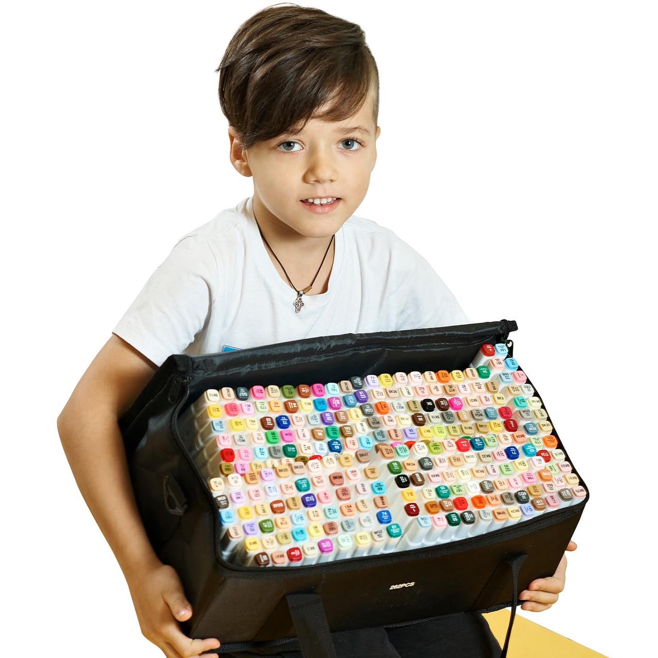 Маркери для малювання Touch Smooth спиртові двосторонні з зеленою підставкою 262 шт. (2441820559) - фото 3