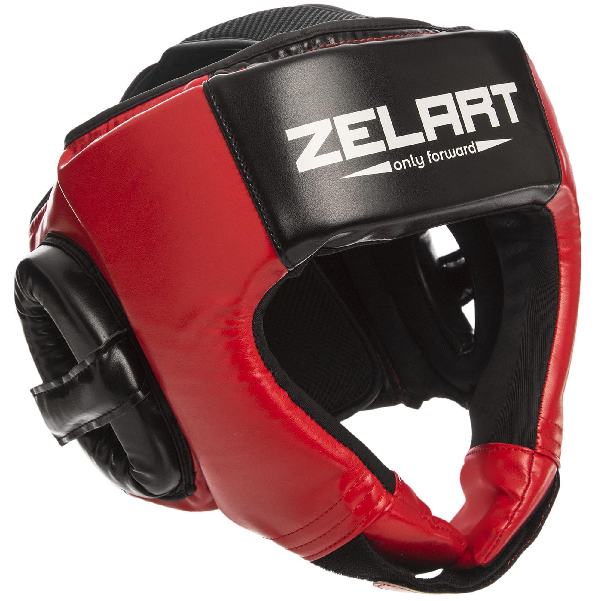 Шолом боксерський відкритий Zelart Pro M Червоно-чорний (33229337)