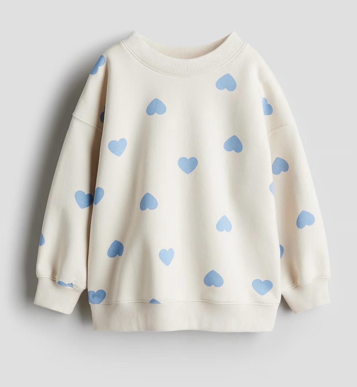 Свитшот детский H&M утепленный 92 см Белый (1246179)