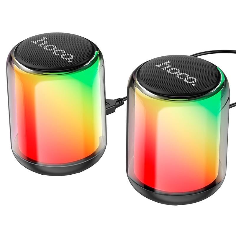 Колонка Bluetooth Hoco BS56 с RGB подсветкой 2 шт. - фото 1