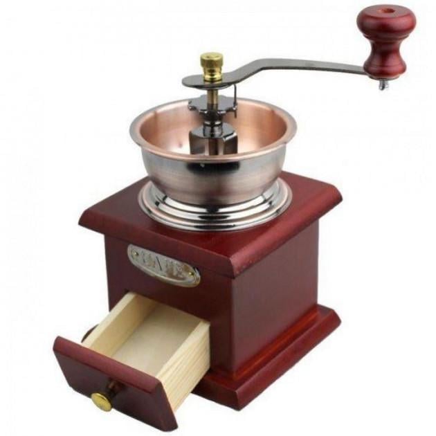 Кофемолка ручна з дерев'яним ящиком Empire 100 мл Бронзовий (EM-2360) - фото 2
