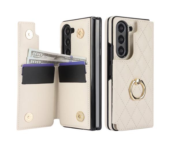 Чехол-кошелёк Lingge для Samsung Galaxy Fold6 Белый