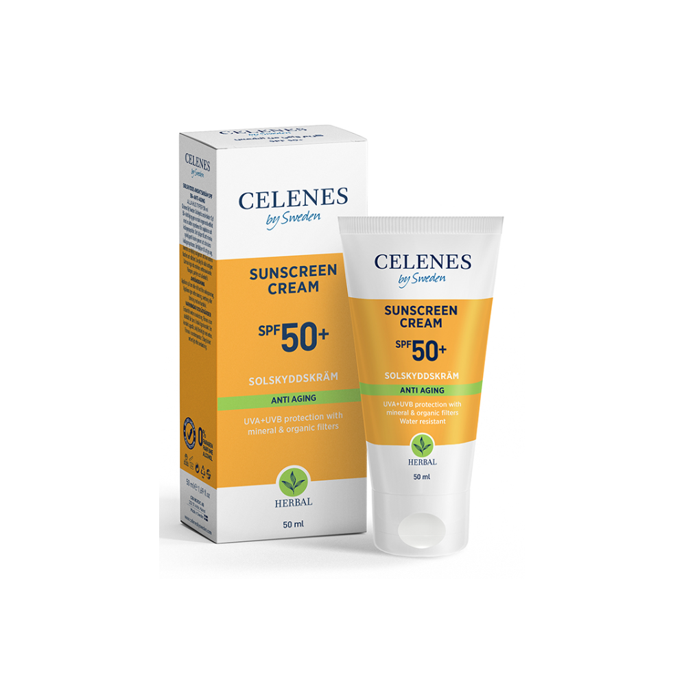 Крем сонцезахисний проти старіння CELENES Anti Aging Sunscreen Cream SPF50+ 50 мл